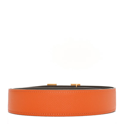 Hermes Epsom 38mm Martelee H Belt 95 38 Orange Etain 2 of 5