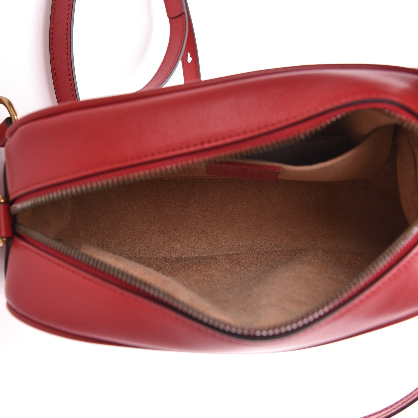 Calfskin Matelasse Small GG Marmont Chain Shoulder Bag Hibiscus Red