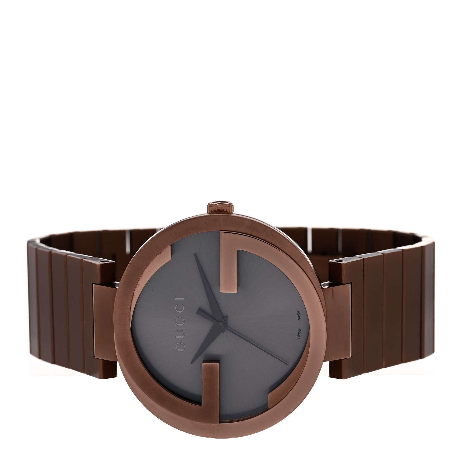 Gucci Stainless Steel 42mm Interlocking Quartz Watch Grey 2 of 4