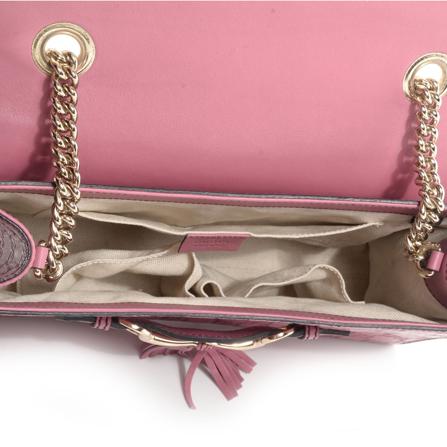 Gucci Guccissima Medium Emily Chain Shoulder Bag Peonia Flower 5 of 9