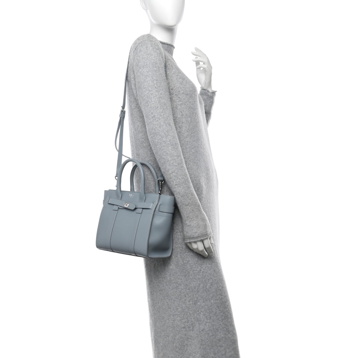 Mulberry Silky Calfskin Mini Zipped Bayswater  Cloud 2 of 9