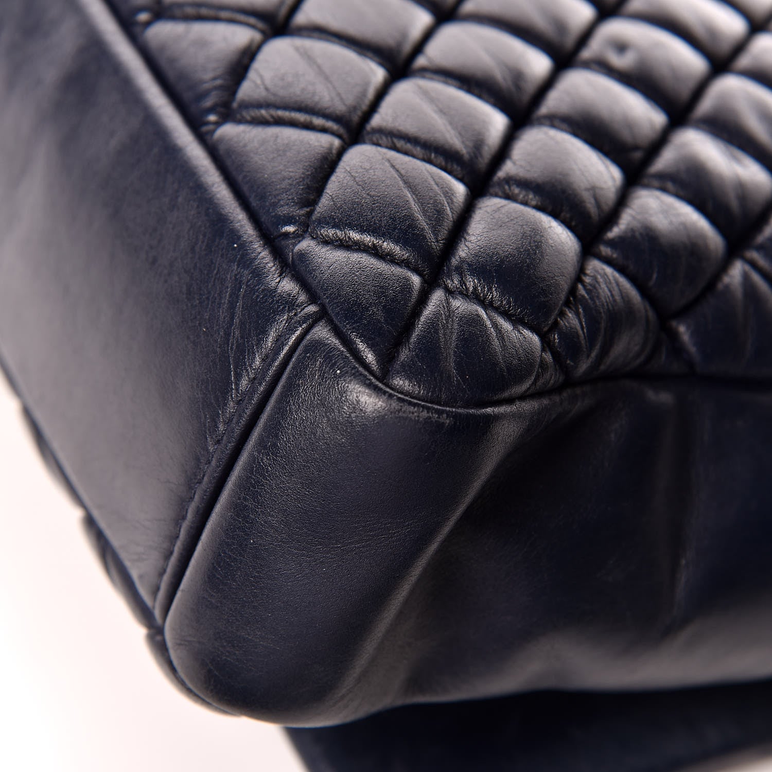 Chanel Iridescent Calfskin New Bubble Large Flap Navy 12 of 13