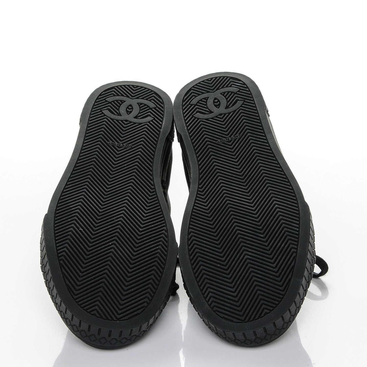 Chanel Satin Low Top CC Sneakers 37 Black 5 of 10