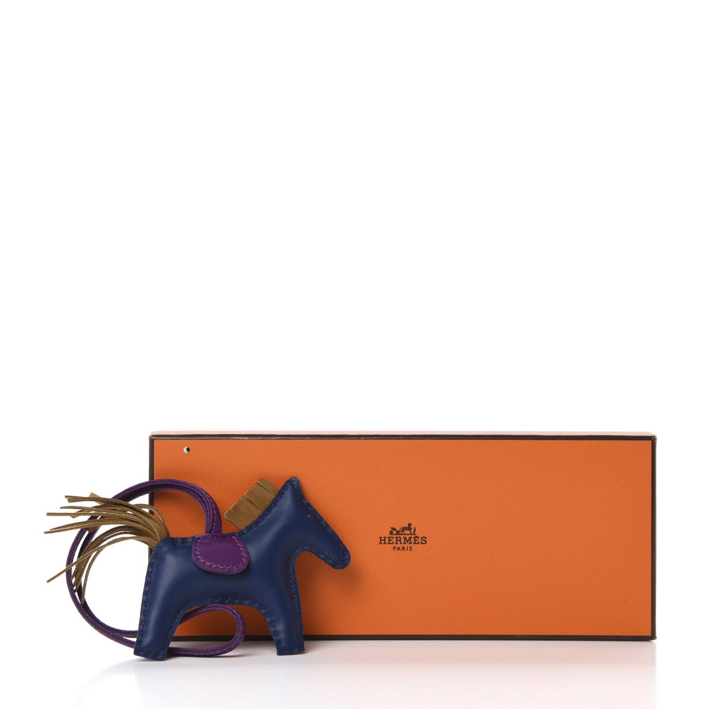 Milo Lambskin Grigri Rodeo Horse Bag Charm PM Bleu de Malte Kraft Violet