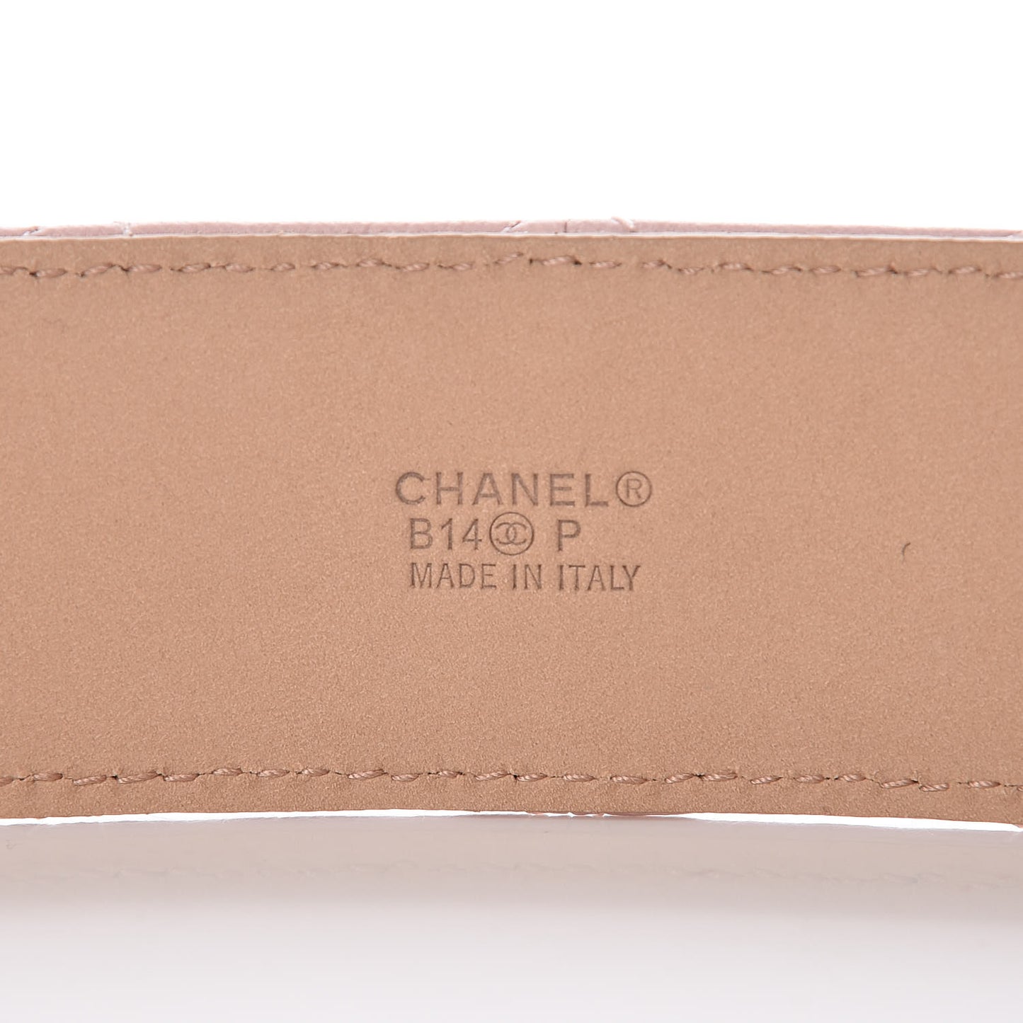 Lambskin Quilted CC Belt 90 36 Pink