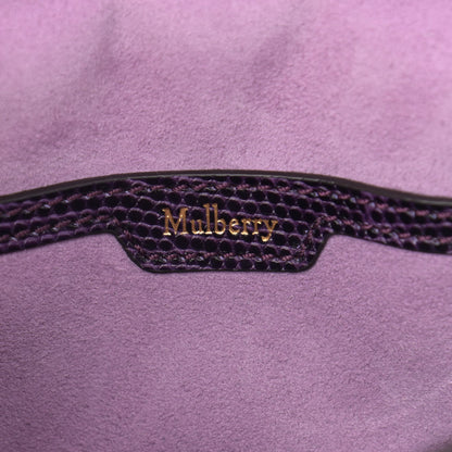 Mulberry Lizard Embossed Calfskin Amberley Satchel Purple 6 of 11