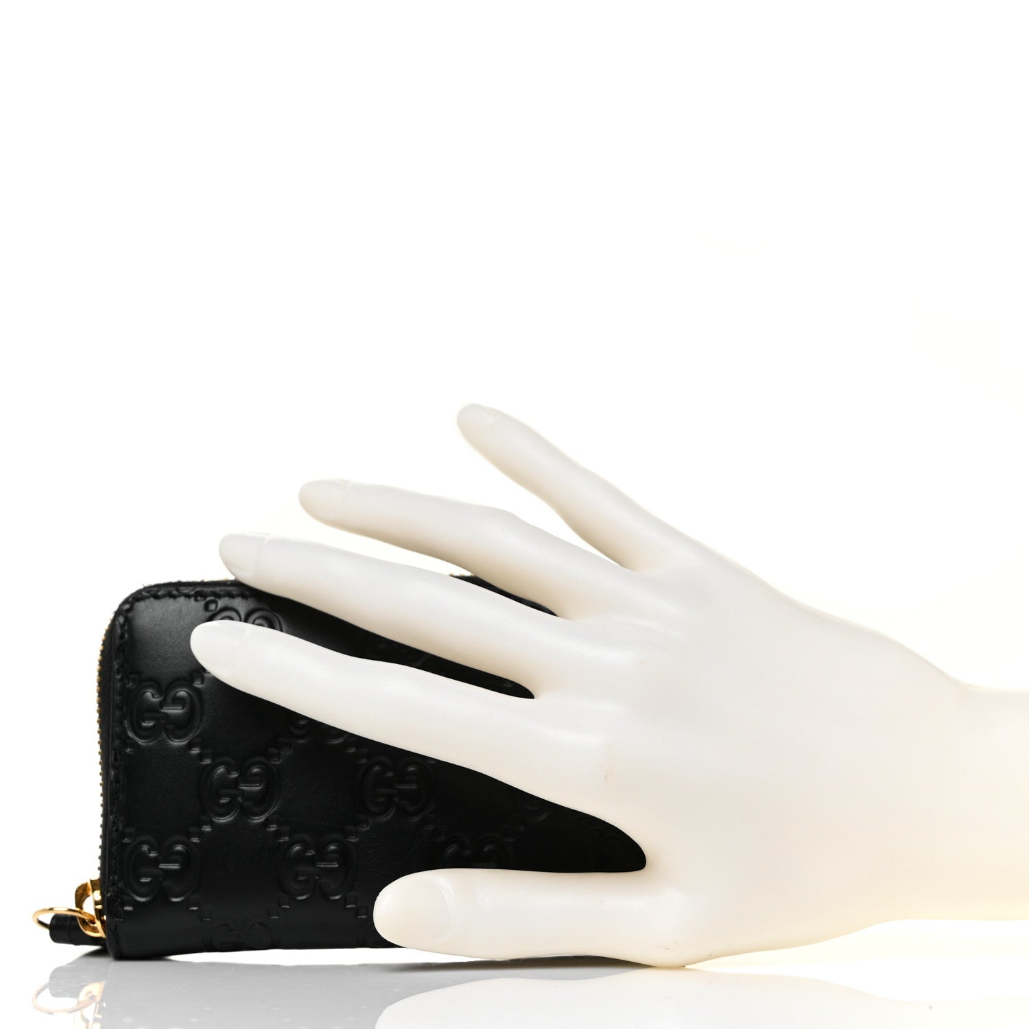 Gucci Guccissima Zip Around Card Case Black 2 of 9