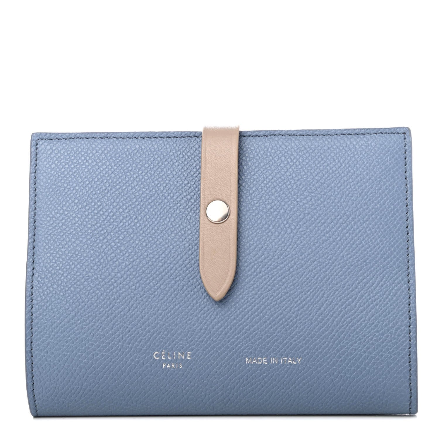 Celine Grained Calfskin Strap Passport Cover Porcelain 1 of 8