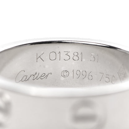 Cartier 18K White Gold 5.5mm LOVE Ring 51 5.75 4 of 4