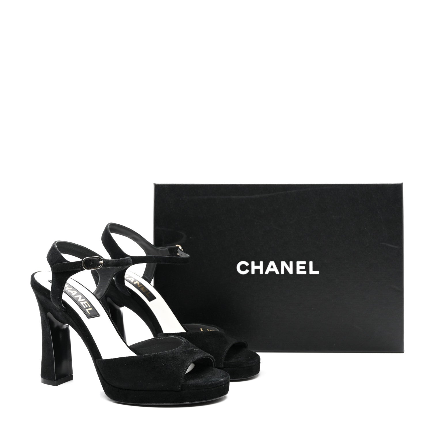 Chanel Suede CC Pumps 38 Black 10 of 10