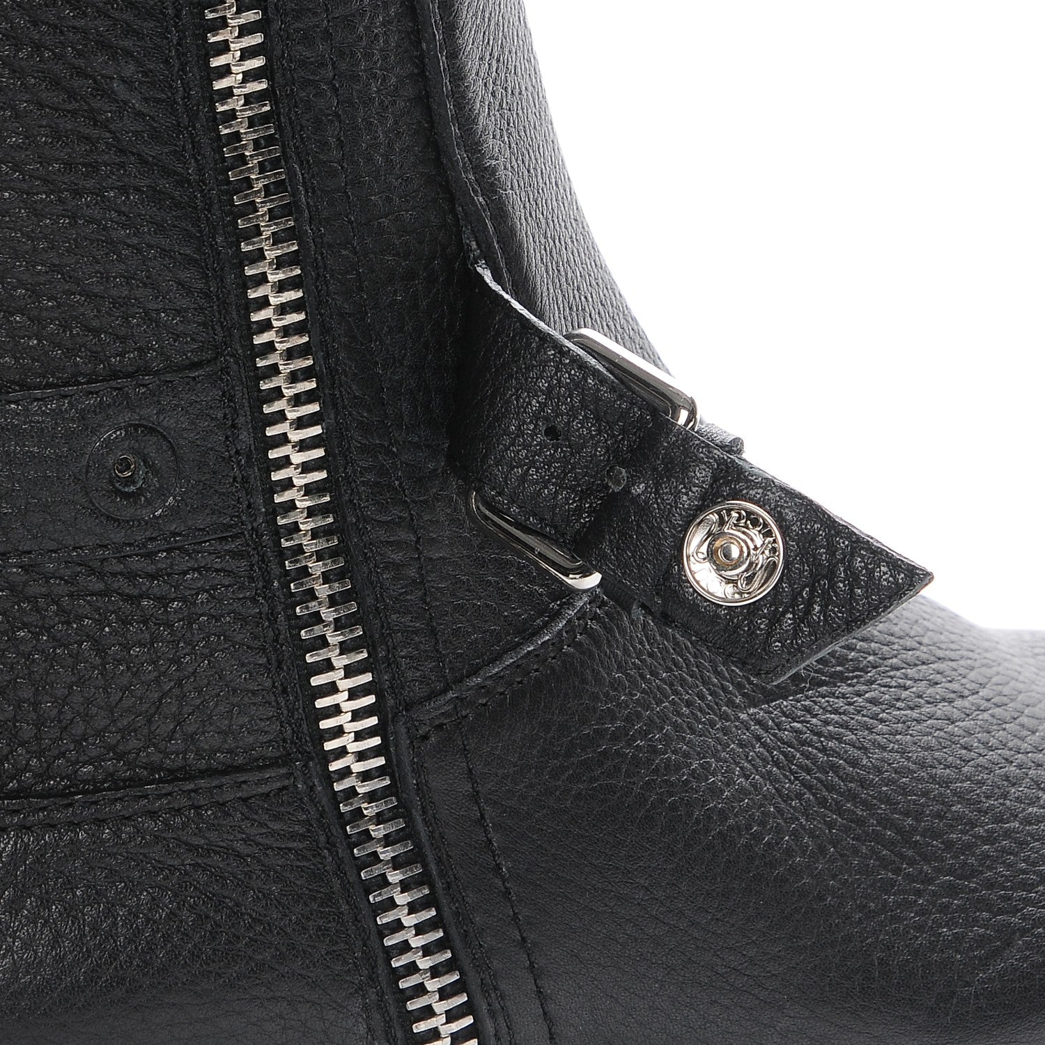 Gucci Calfskin Rabbit Fur Knee High Boots Black 39 7 of 8