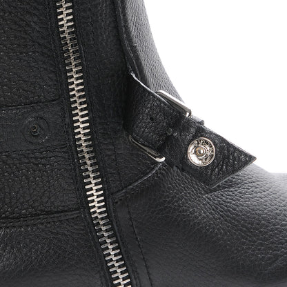 Gucci Calfskin Rabbit Fur Knee High Boots Black 39 7 of 8