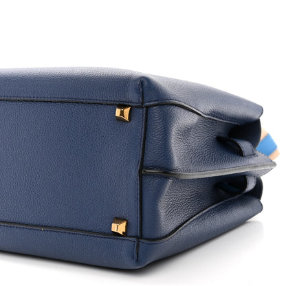 MCM Grained Calfskin Medium Milla Tote Navy 9 of 11