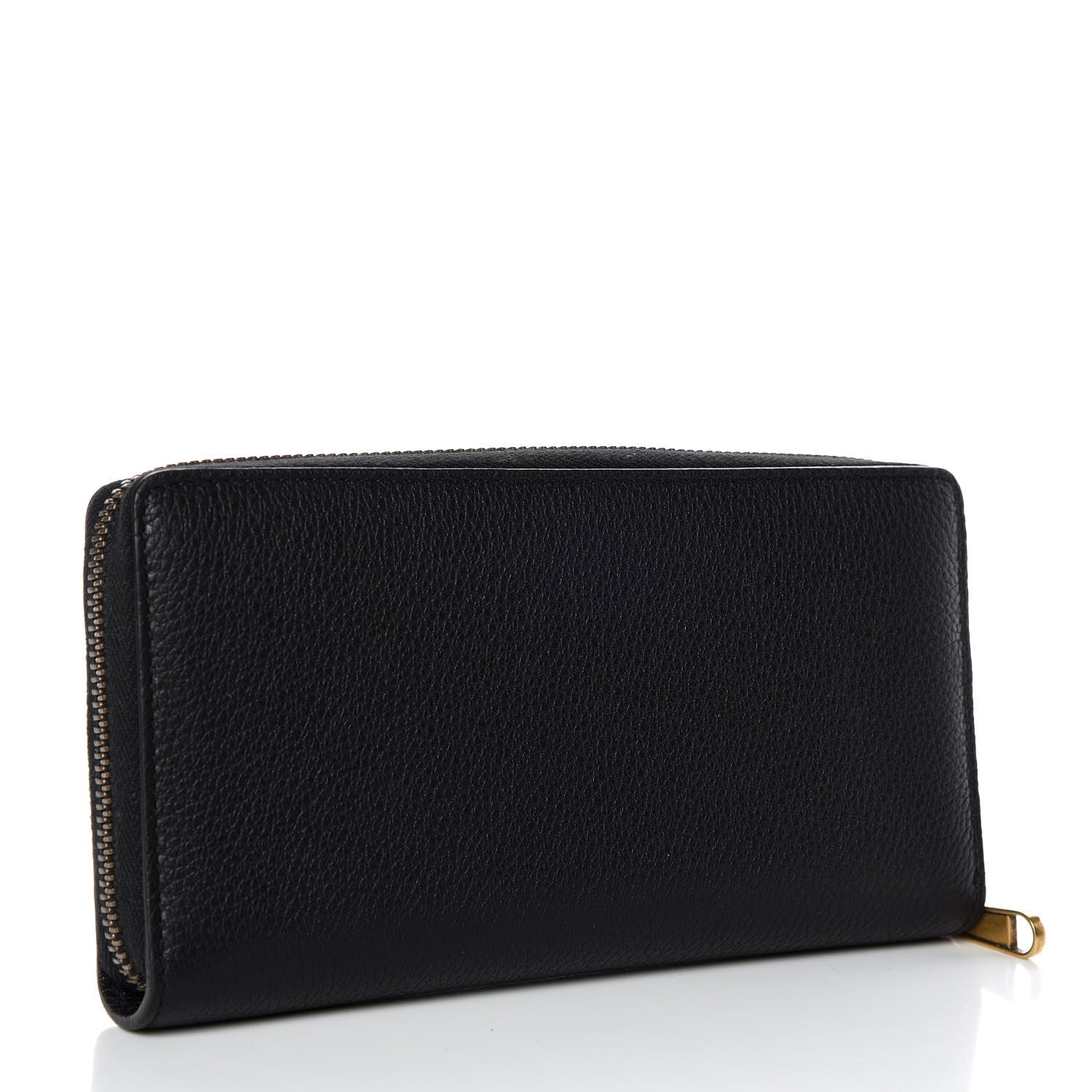 Gucci Calfskin Logo Zip Around Wallet Black 3 of 8
