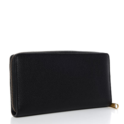 Gucci Calfskin Logo Zip Around Wallet Black 3 of 8