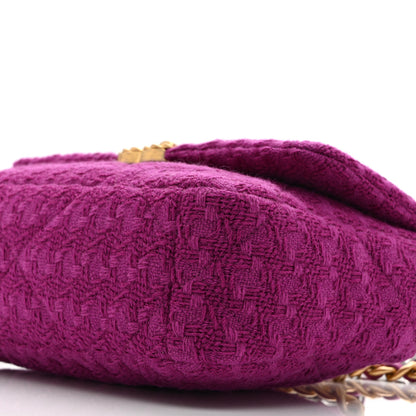 Chanel Tweed Quilted Medium Chanel 19 Flap Magenta 10 of 10