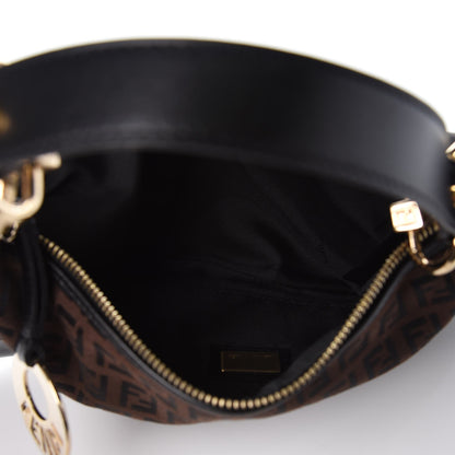 Fendi Zucchino Cuoio Small Chef Pocket Shoulder Bag Black Moro 5 of 7