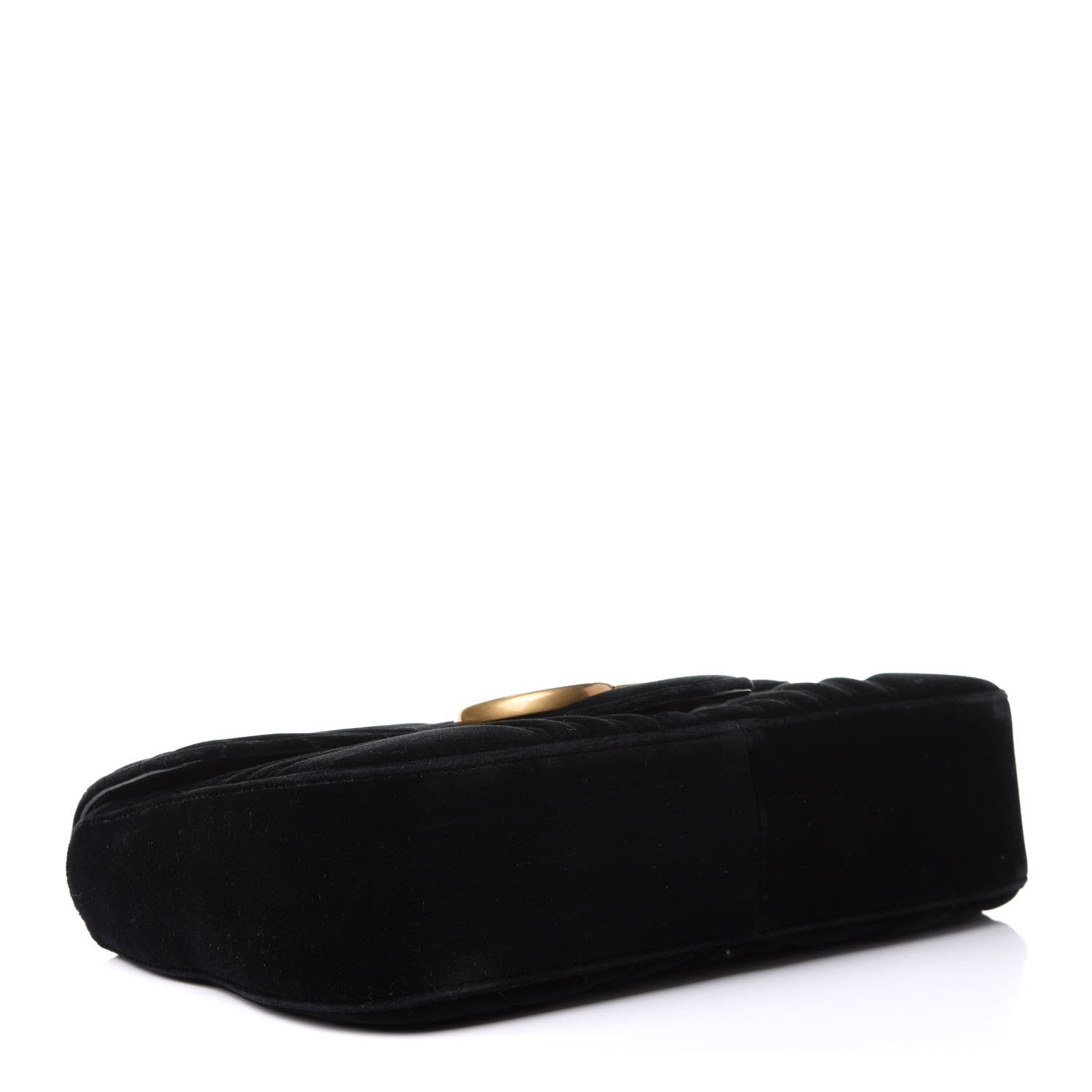 Gucci Velvet Matelasse Medium GG Marmont Shoulder Bag Black 4 of 12