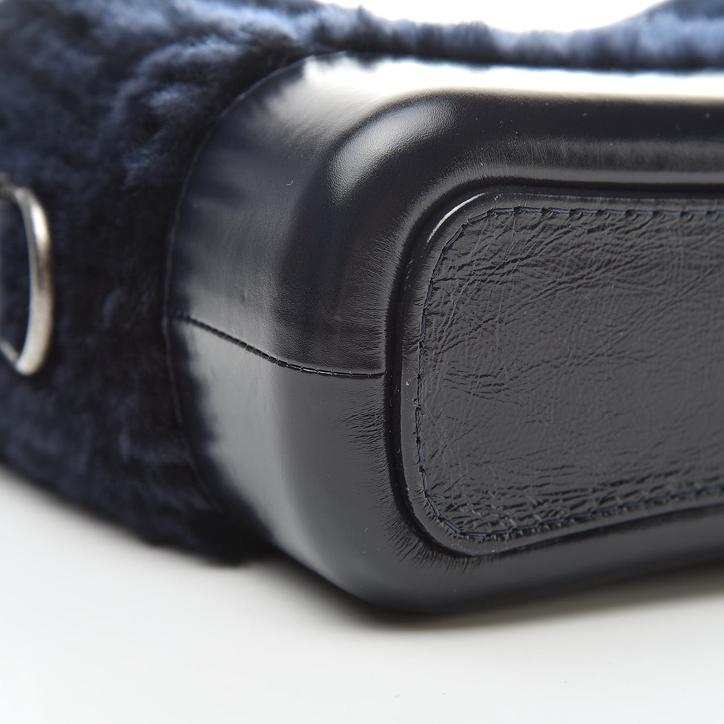 Shearling Small Gabrielle Hobo Navy