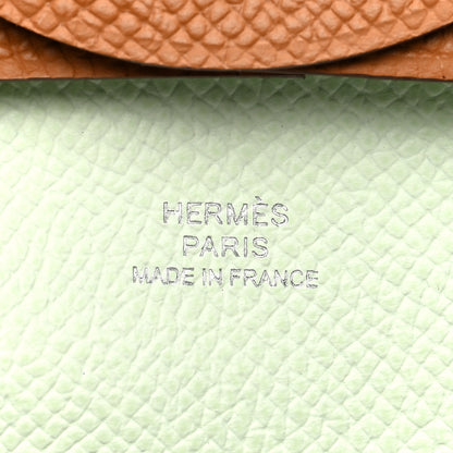 Hermes Epsom Bastia Verso Coin Purse Gold Vert Fizz 6 of 8