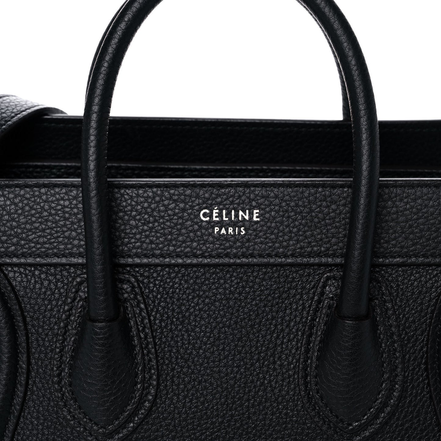 Drummed Calfskin Nano Luggage Black