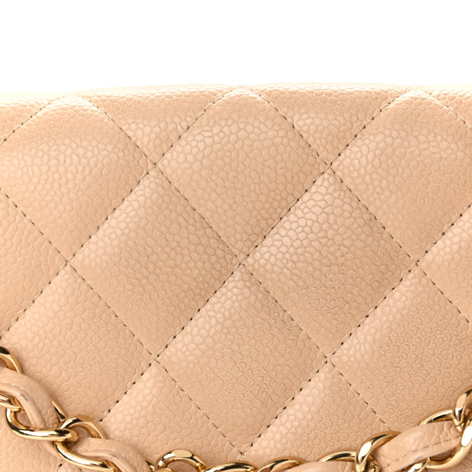 Chanel Caviar Quilted Jumbo Single Flap Beige 11 of 14