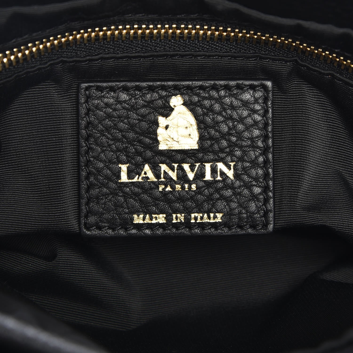 Lanvin Grained Calfskin Medium Sugar Flap Shoulder Bag Black 8 of 9