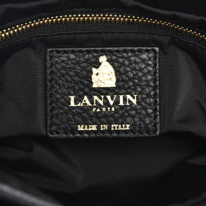 Lanvin Grained Calfskin Medium Sugar Flap Shoulder Bag Black 8 of 9