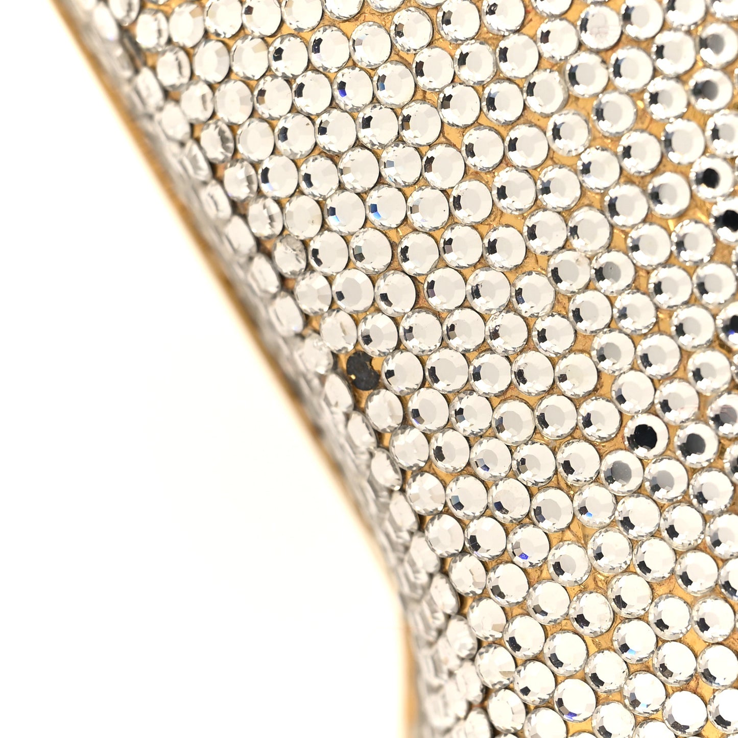 Swarovski Crystal Star Minaudiere Clutch Gold