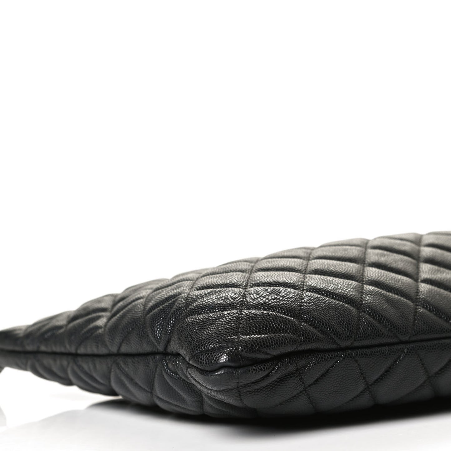 Caviar Quilted Large Cosmetic Case Black
