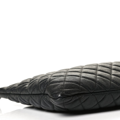 Chanel Caviar Quilted Large Cosmetic Case Black 10 of 14