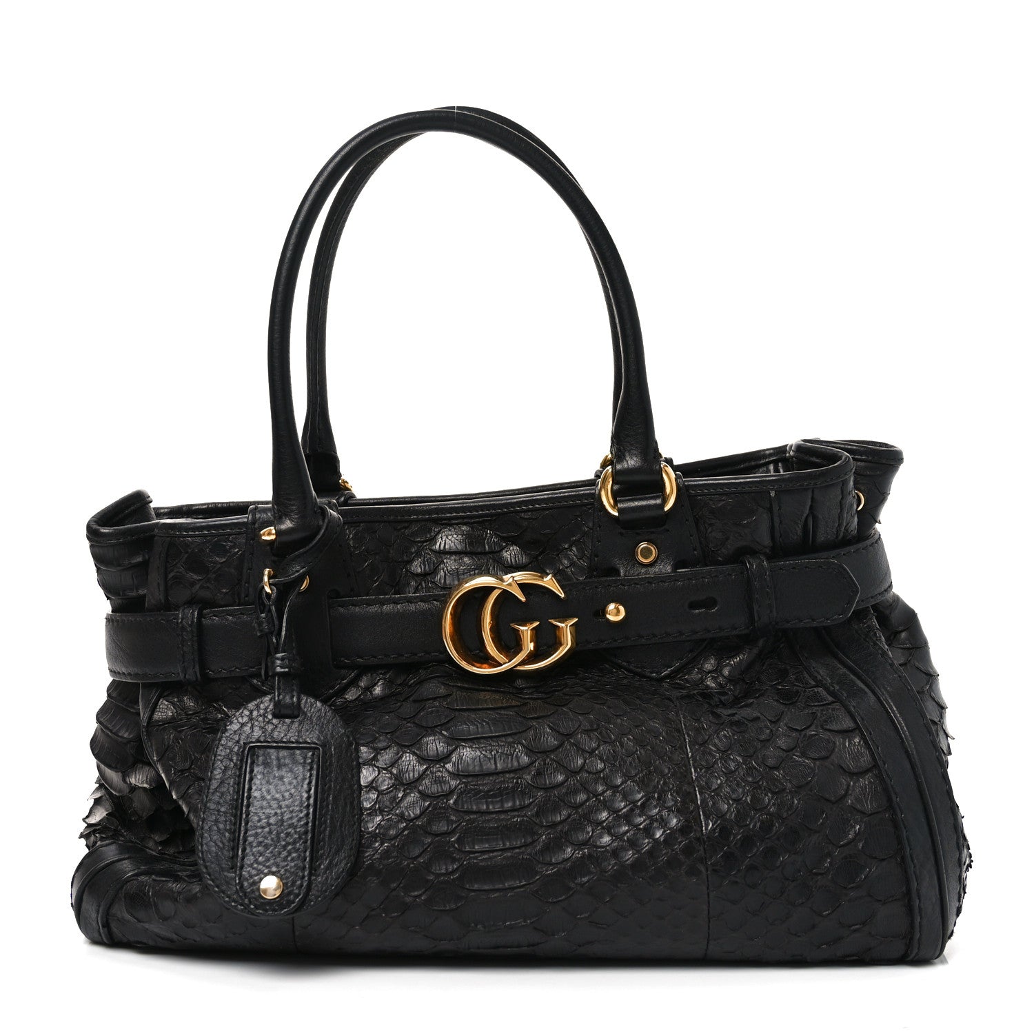 Gucci Snakeskin Medium GG Running Tote Black 1 of 11