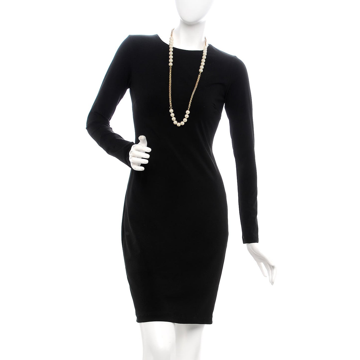 Pearl Chain Long Necklace Gold