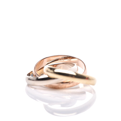 Cartier 18K Pink Yellow White Gold Classic Les Must De Trinity Ring 53 6.5 6 of 7