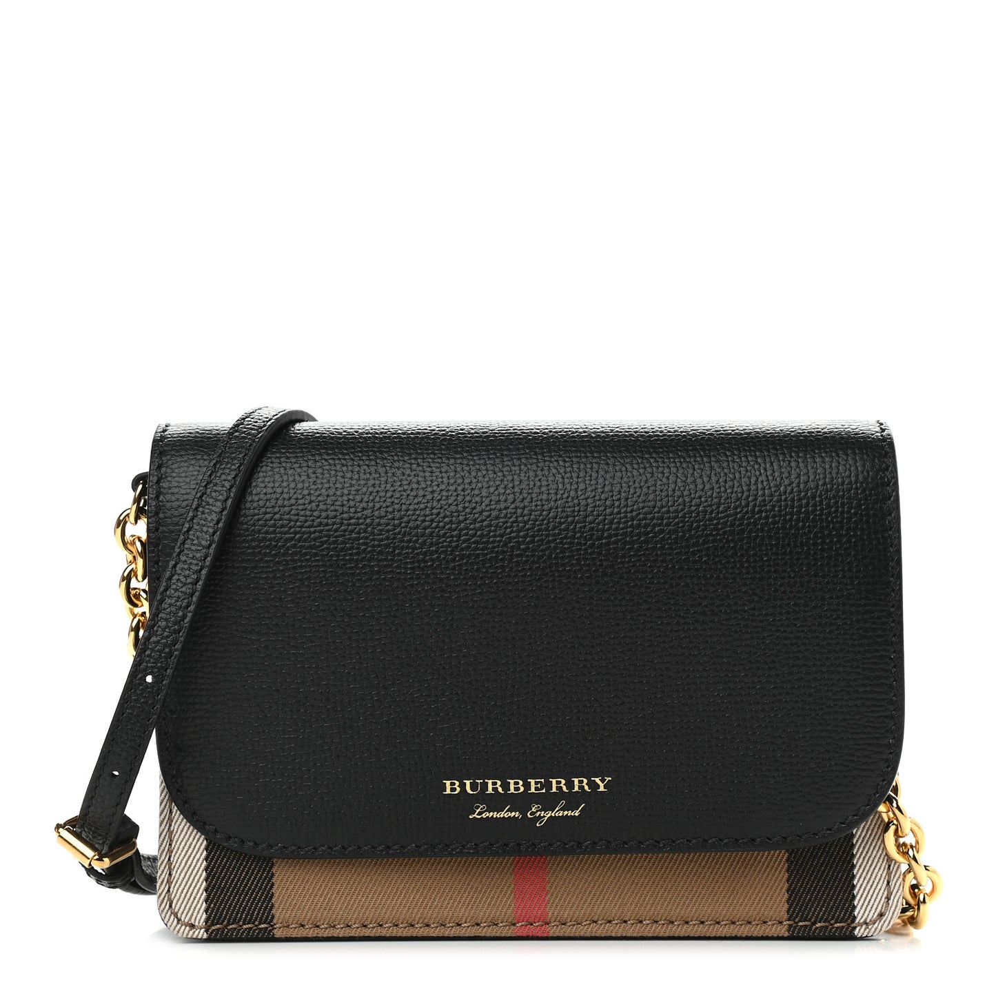 Calfskin Vintage Check Small Loxley Crossbody Black