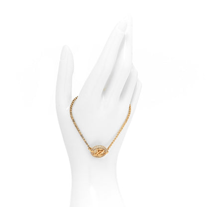 Louis Vuitton Metal Crystal Louise By Night Bracelet Gold 2 of 5