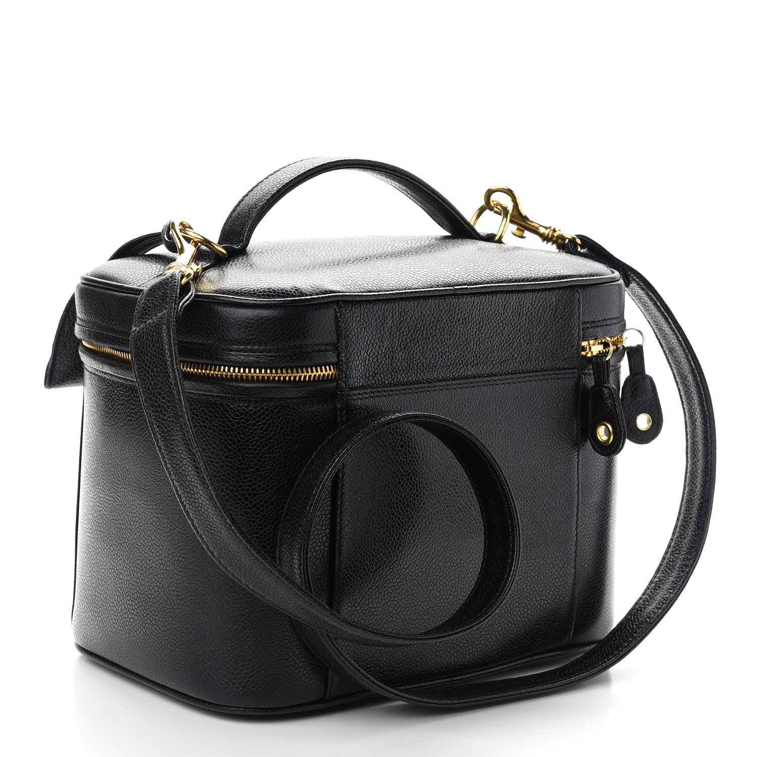 Chanel Caviar CC Vanity Train Case Black 2 of 8