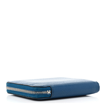 Hermes Epsom Silk'in Compact Wallet Deep Bleu 4 of 12