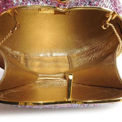 Judith Leiber Crystal Heart Minaudiere Clutch Pink 5 of 6