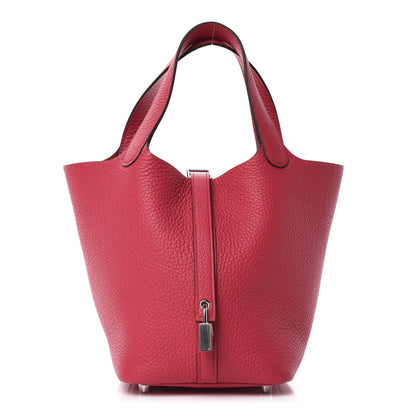 Hermes Taurillon Clemence Picotin Lock 18 PM Rose Extreme 1 of 11