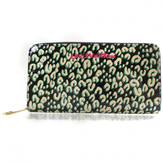 Leopard Zippy Wallet Blue Infini