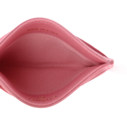 Chanel Cloudy Pearly Goatskin Quilted Card Holder Pink 5 of 9