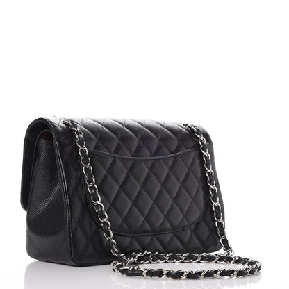 Chanel Caviar Quilted Jumbo Double Flap Black 3 of 8