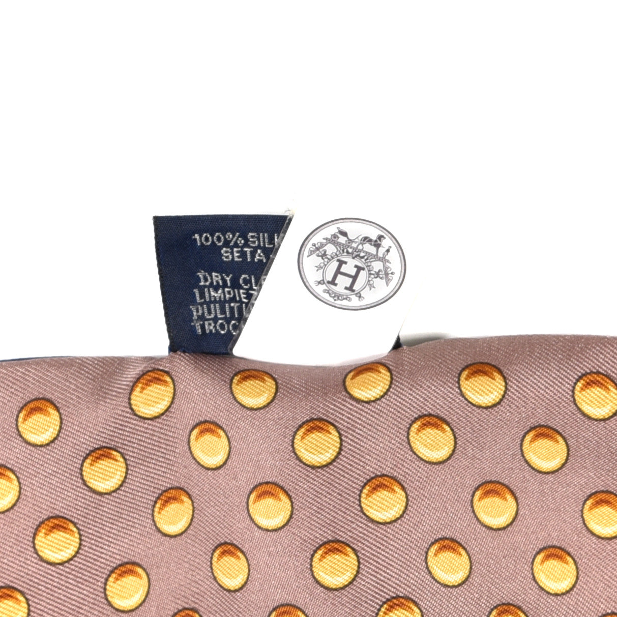 Silk Grand Tralala Twilly Marron Glacé Marine Gold