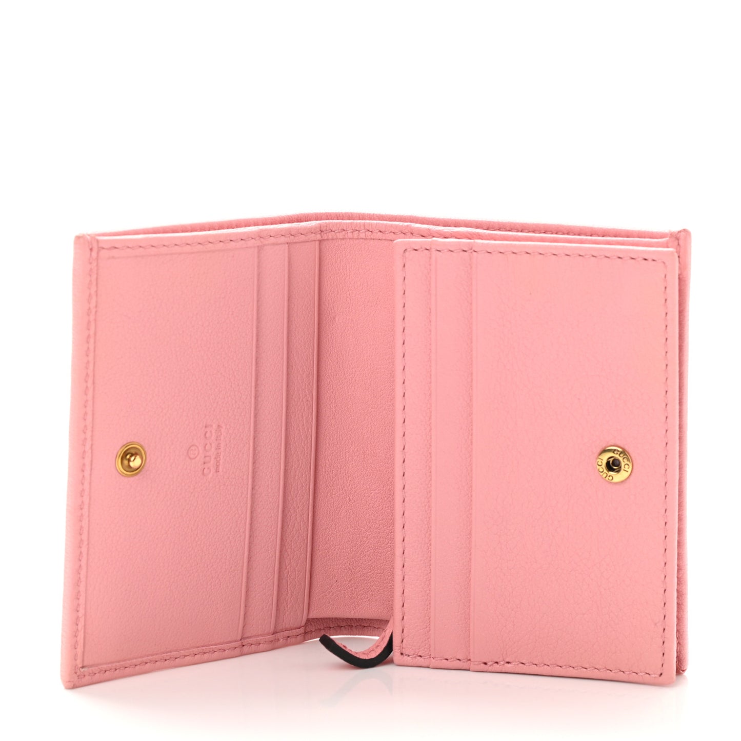 Wonka Grain Calfskin Diana Card Case Wallet Wild Rose