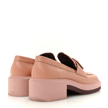 Chanel Lambskin Quilted CC Turnlock Loafers 35.5 Dark Pink 5 of 12