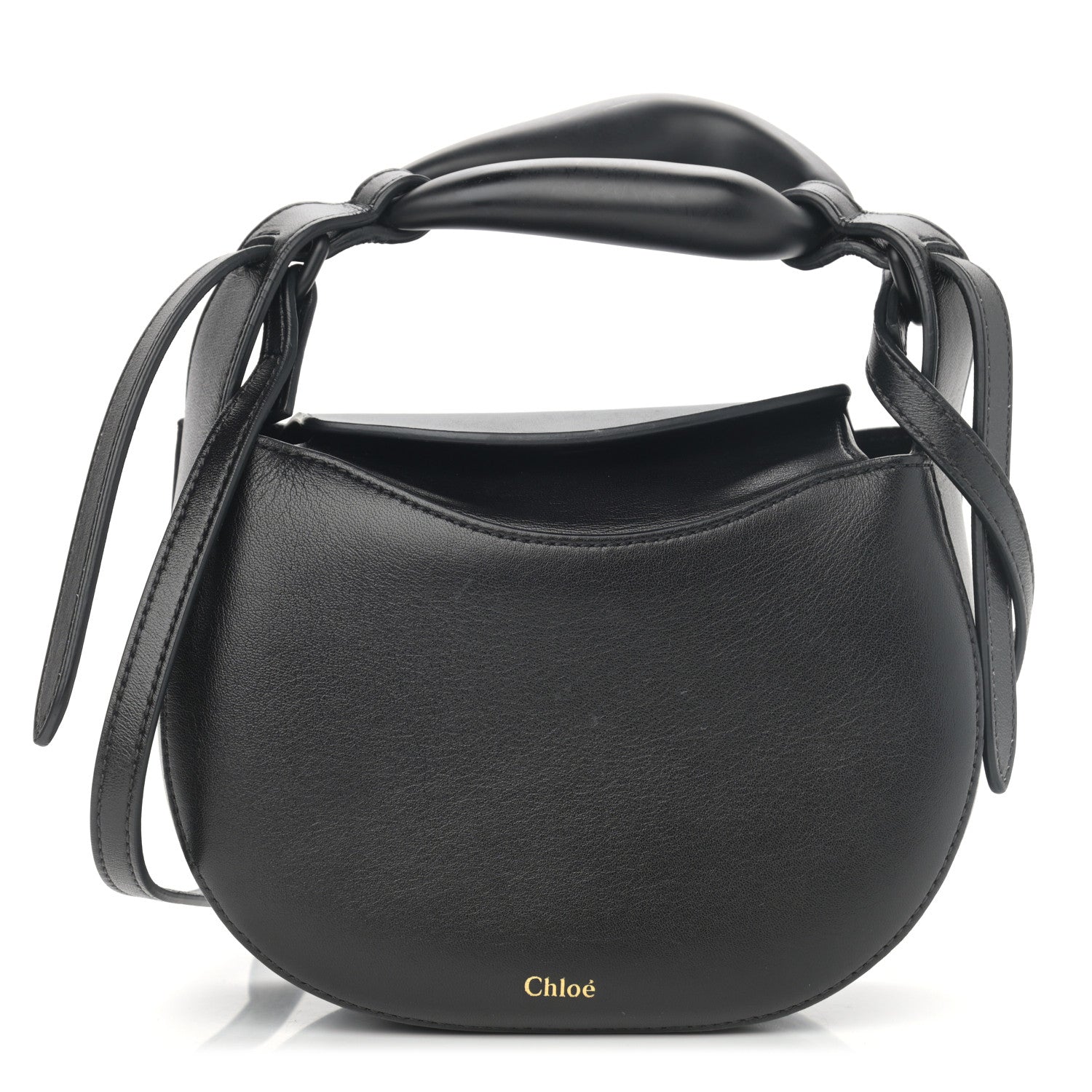 Chloe Small Grain Calfskin Kiss Bag Black 1 of 10