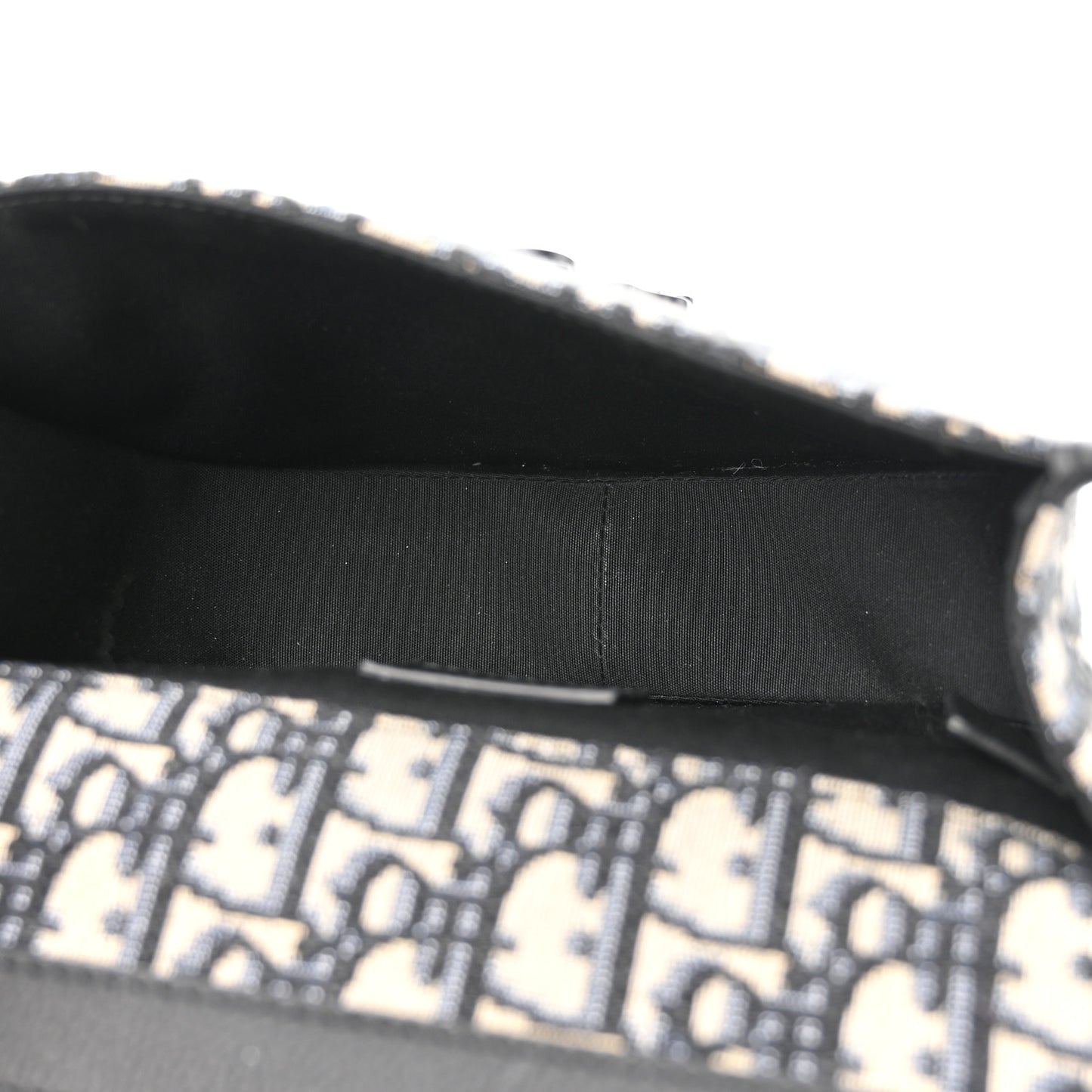 Oblique Grained Calfskin Mini Gallop Bag With Strap Black Beige