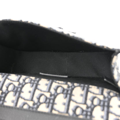 Christian Dior Oblique Grained Calfskin Mini Gallop Bag With Strap Black Beige 5 of 9