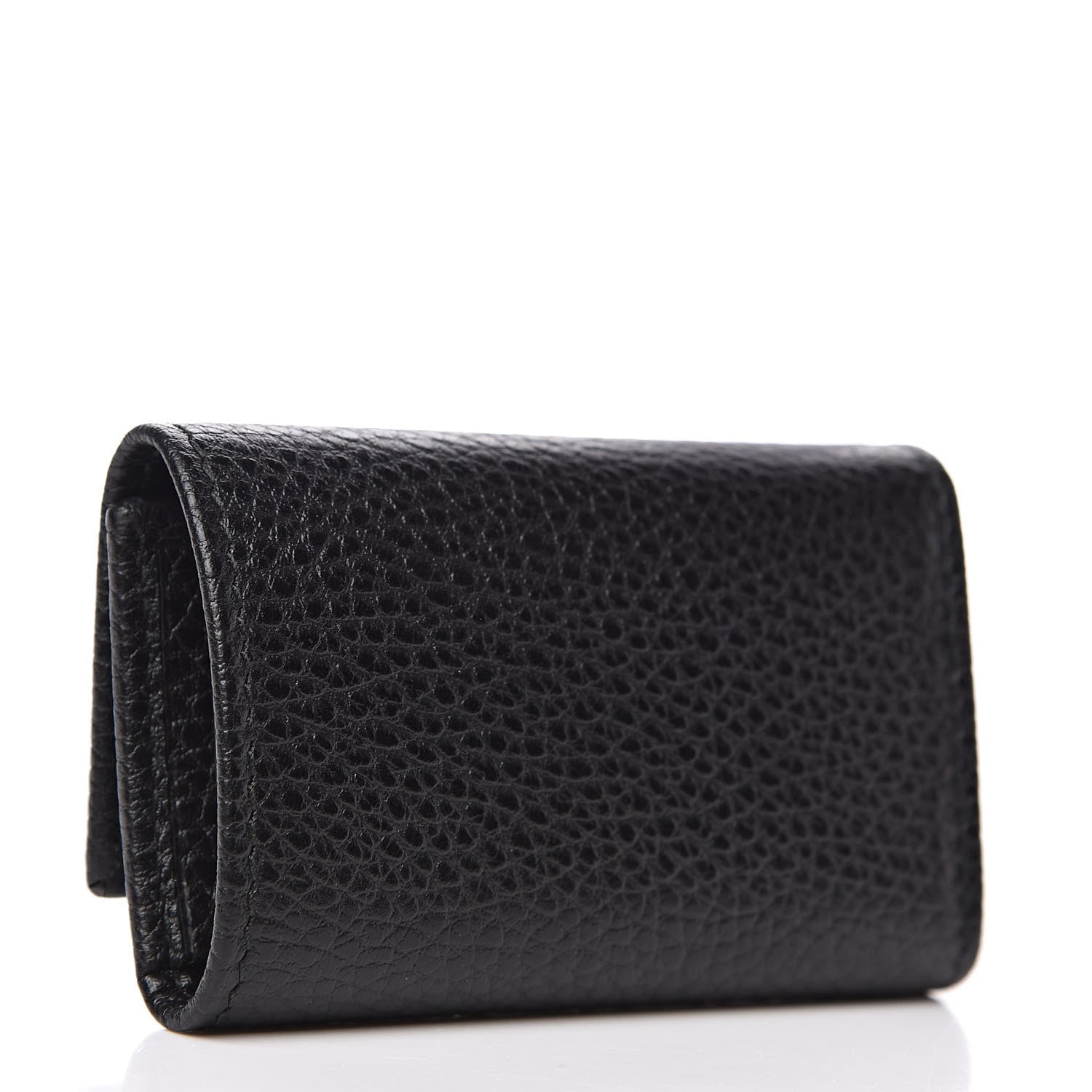Gucci Pebbled Calfskin GG Marmont 6 Key Holder Black 3 of 6
